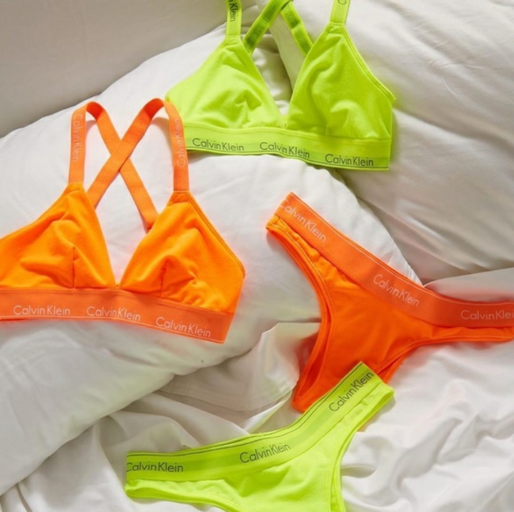 NWT Calvin Klein Bralette Neon Yellow